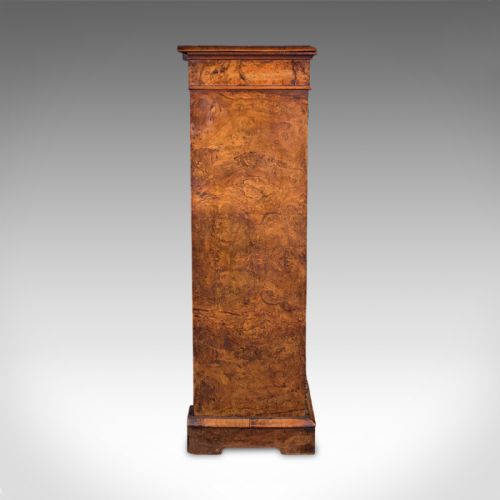 ANTIQUE MORNING ROOM BOOK CABINET ENGLISH WALNUT MIRROR FRONT BOOKCASE REGENCY - ADDITIONAL PHOTO 3