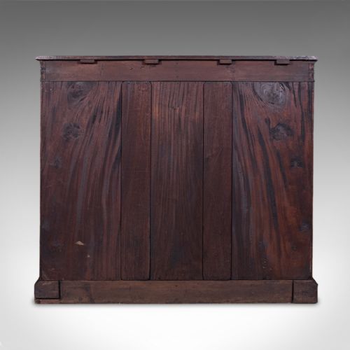 ANTIQUE MORNING ROOM BOOK CABINET ENGLISH WALNUT MIRROR FRONT BOOKCASE REGENCY - ADDITIONAL PHOTO 4