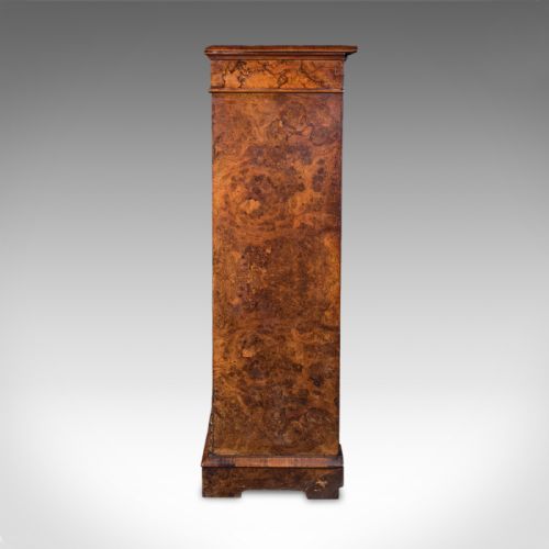 ANTIQUE MORNING ROOM BOOK CABINET ENGLISH WALNUT MIRROR FRONT BOOKCASE REGENCY - ADDITIONAL PHOTO 5