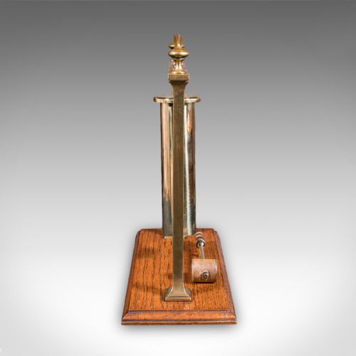 ANTIQUE VERANDA SUPPER BELL BRASS OAK AFTERNOON TEA GONG EDWARDIAN C1910 - ADDITIONAL PHOTO 3