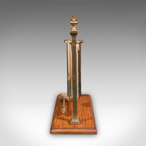 ANTIQUE VERANDA SUPPER BELL BRASS OAK AFTERNOON TEA GONG EDWARDIAN C1910 - ADDITIONAL PHOTO 5