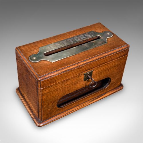 Antique Country House Hotel Key Box, English, Oak, Letter Case, Victorian, 1900