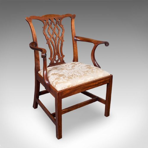 Antique Gentleman's Elbow Chair, English, Morning Room Seat, Georgian, C.1800