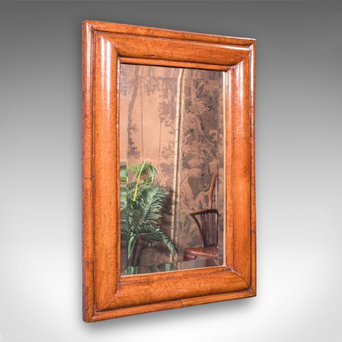 Antique Reception Hall Vanity Mirror, English, Walnut, Bevelled Glass, Edwardian