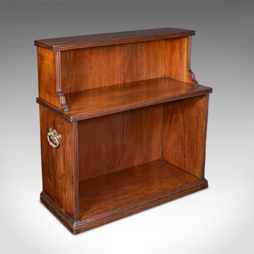 Antique Cartographer's Campaign Bookcase, English Folio Shelves, Victorian, 1860