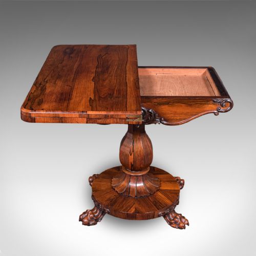 fig 3. Antique Club Lounge Poker Table, English, Parlour Games, Cards, William IV, 1835