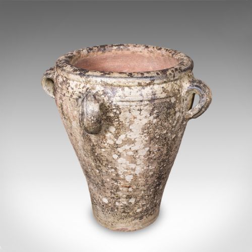 Antique Weathered Tuscan Planter, Italian, Terracotta, Garden Accent, Victorian