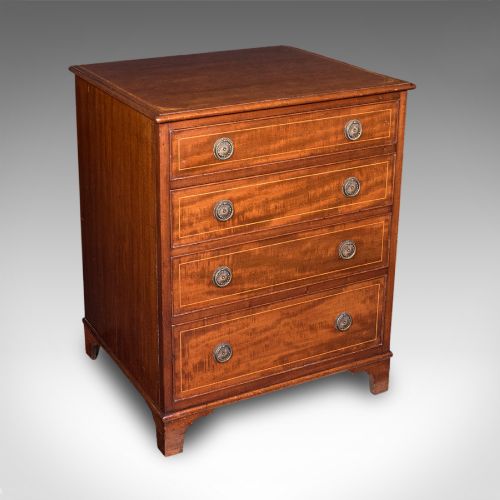 Antique Small Chest of Drawers, English, Georgian Revival, Tallboy, Edwardian