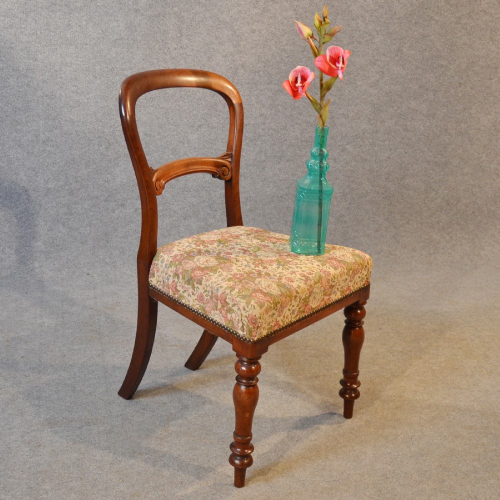 Antique Dining Side Office Desk Study Chair English Victorian Mahogany c1870