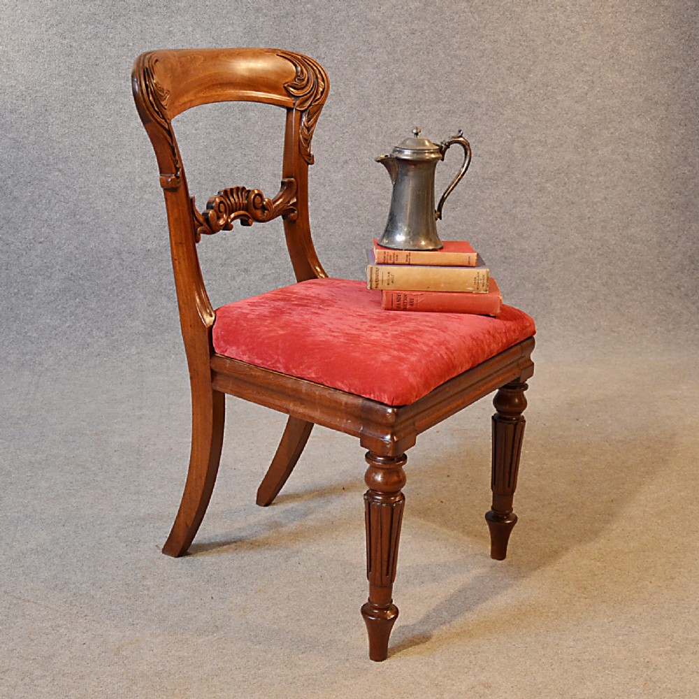 Antique Chair Dining Side Office Desk Study English William IV Mahogany c1870