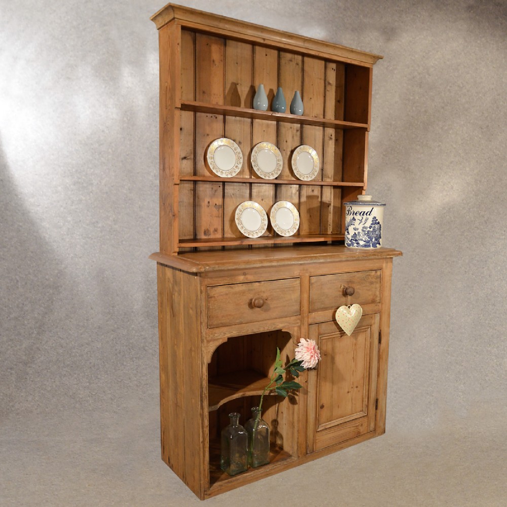 Antique Victorian Pine Dresser Quality English Country Kitchen Display c1850