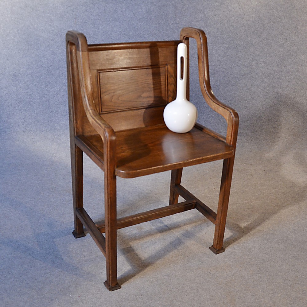 Antique Oak Chair Quality Ecclesiastical English Victorian Arts & Crafts c1890