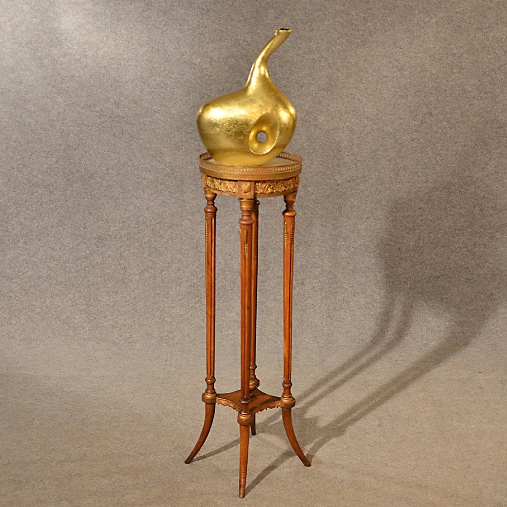 Antique Jardiniere Lamp Stand Torchere Marble & Gilt Metal Quality French c1870