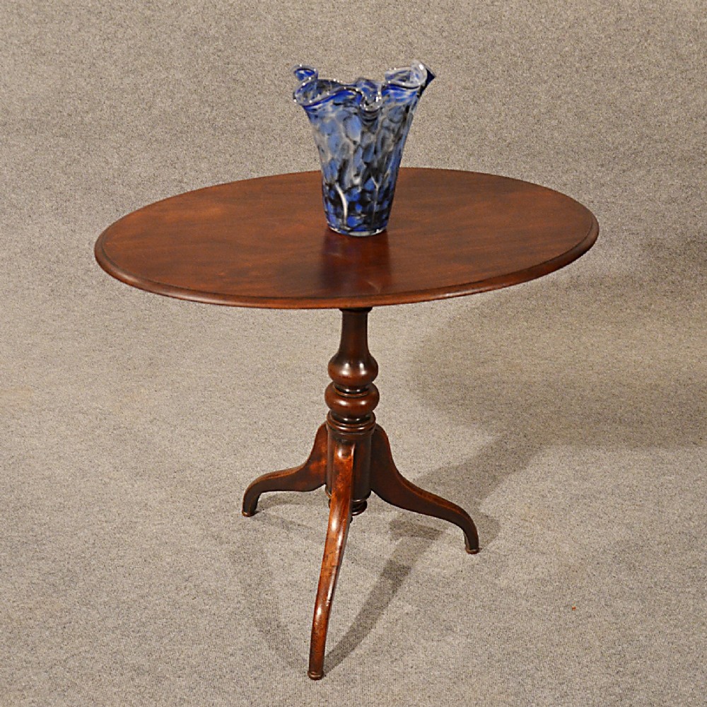 Antique Table Oval Lamp Occasional Side Tripod Wine Fine English Regency c1830
