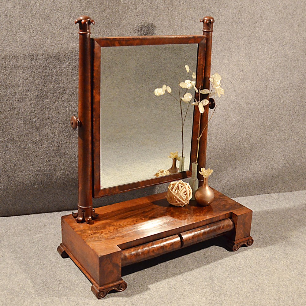Antique Mirror Dressing Vanity Swing Toilet English William IV Jewelry Box c1835
