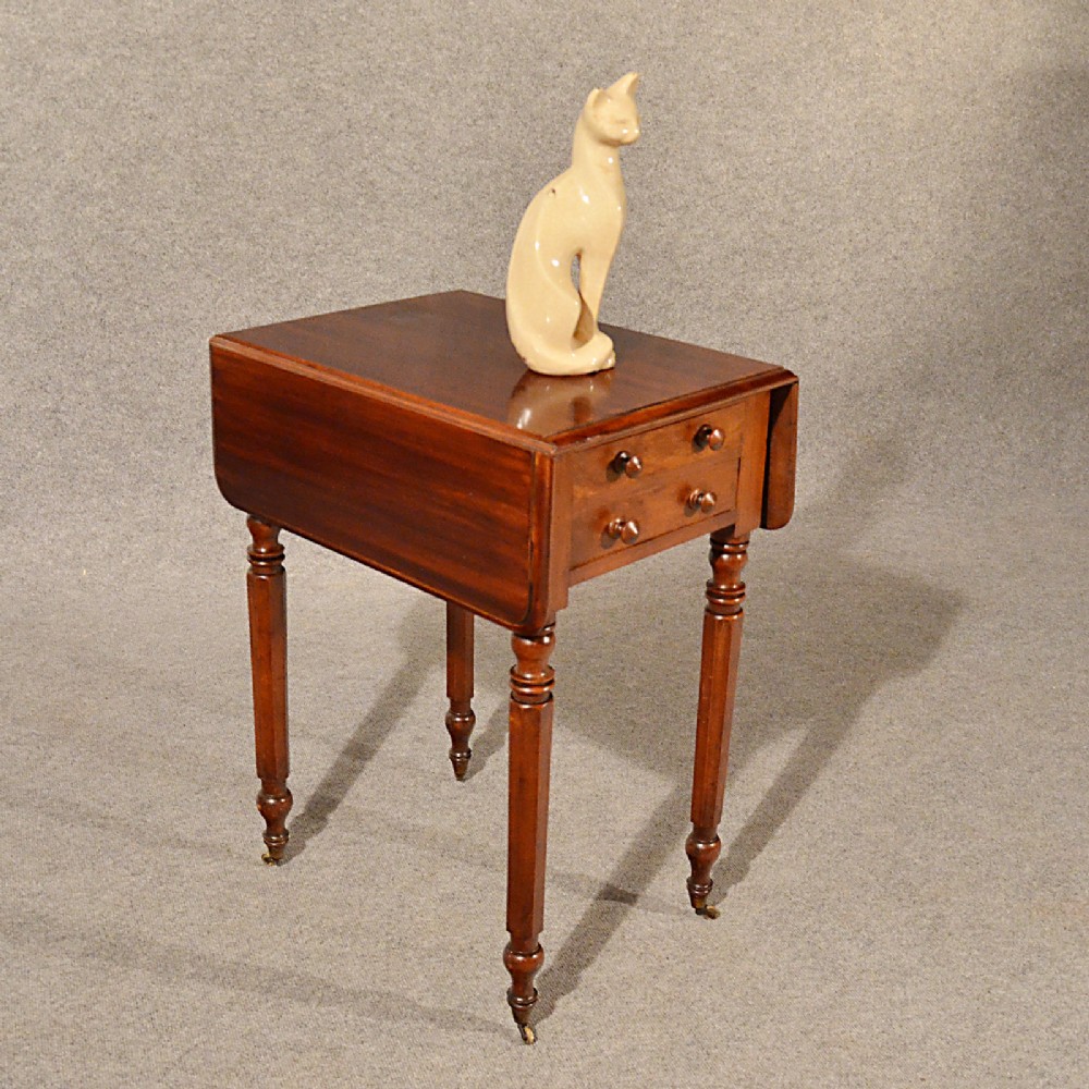 Antique Table Lamp Occasional Side Work Wine Fine Pembroke English Regency c1830