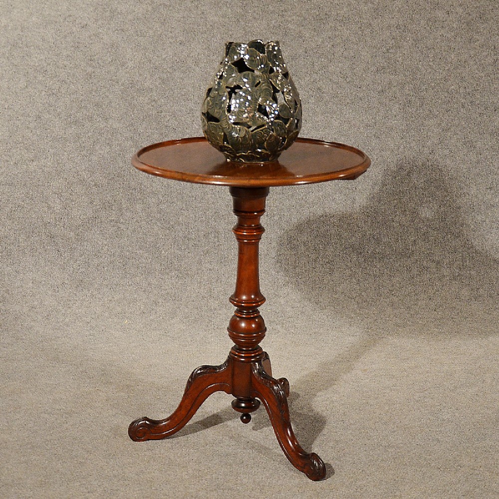 Antique Table Lamp Occasional Side Tripod Wine Fine English Victorian c1880