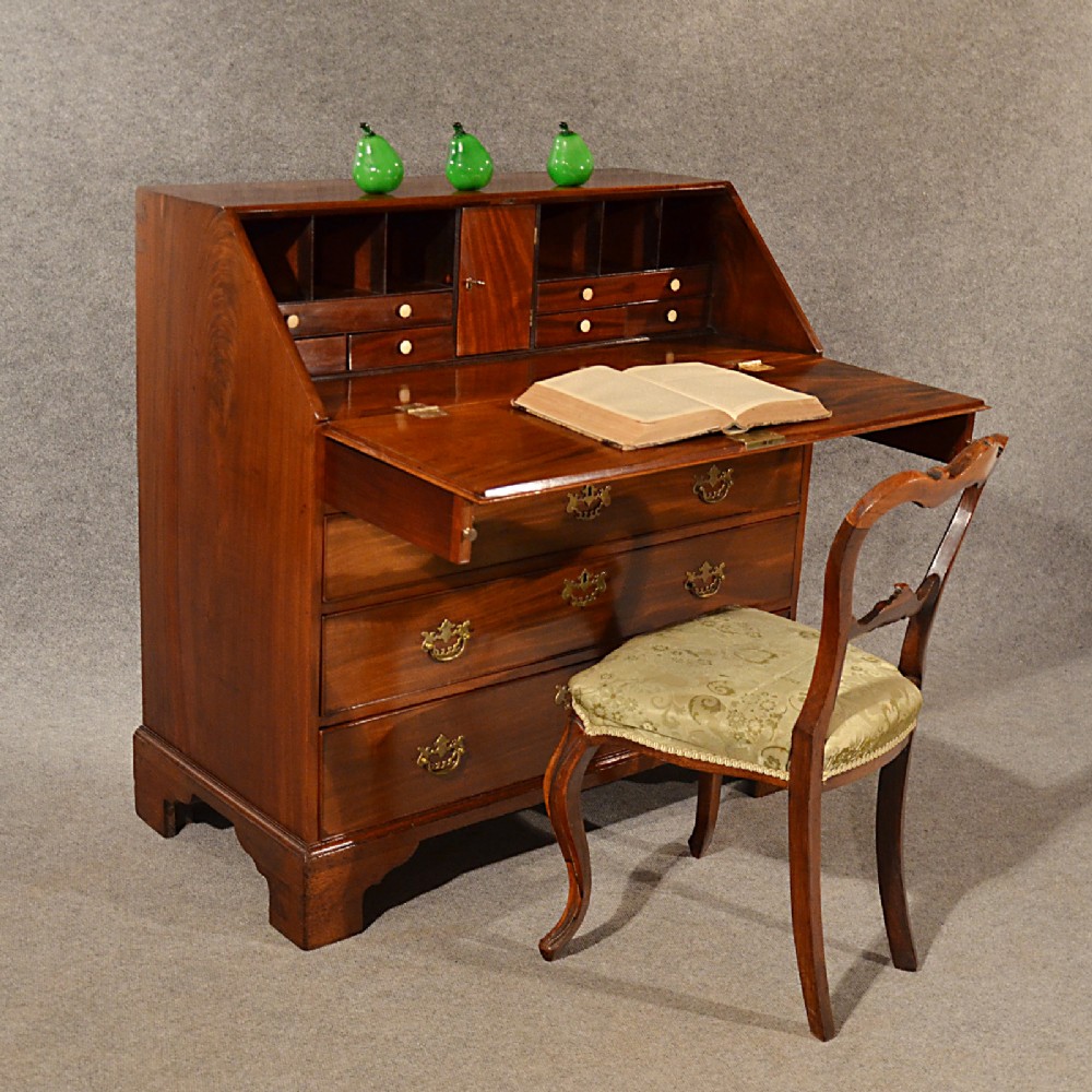 Antique Bureau Writing Study Desk Fine Quality Mahogany English Georgian c1800