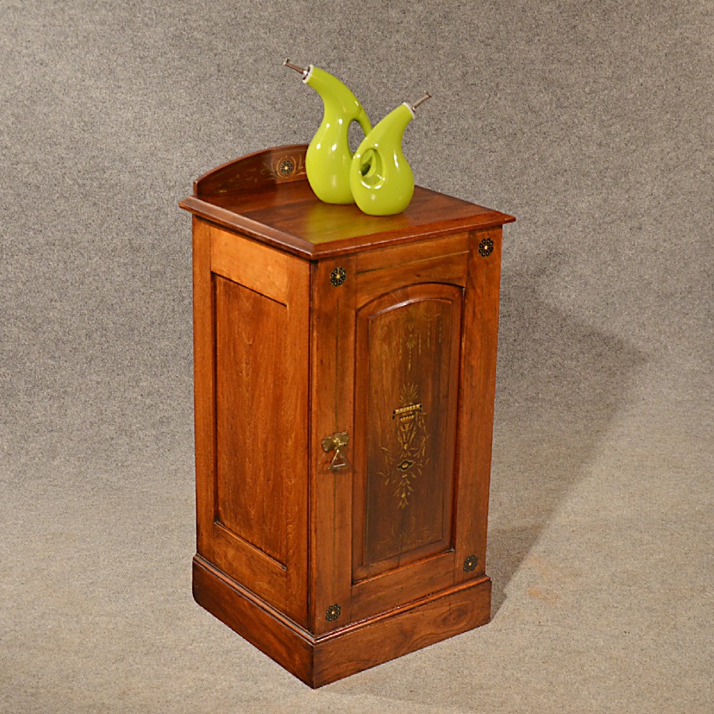Antique Cabinet Narrow Pot Cupboard Bedside Unit Arts & Crafts Victorian c1900