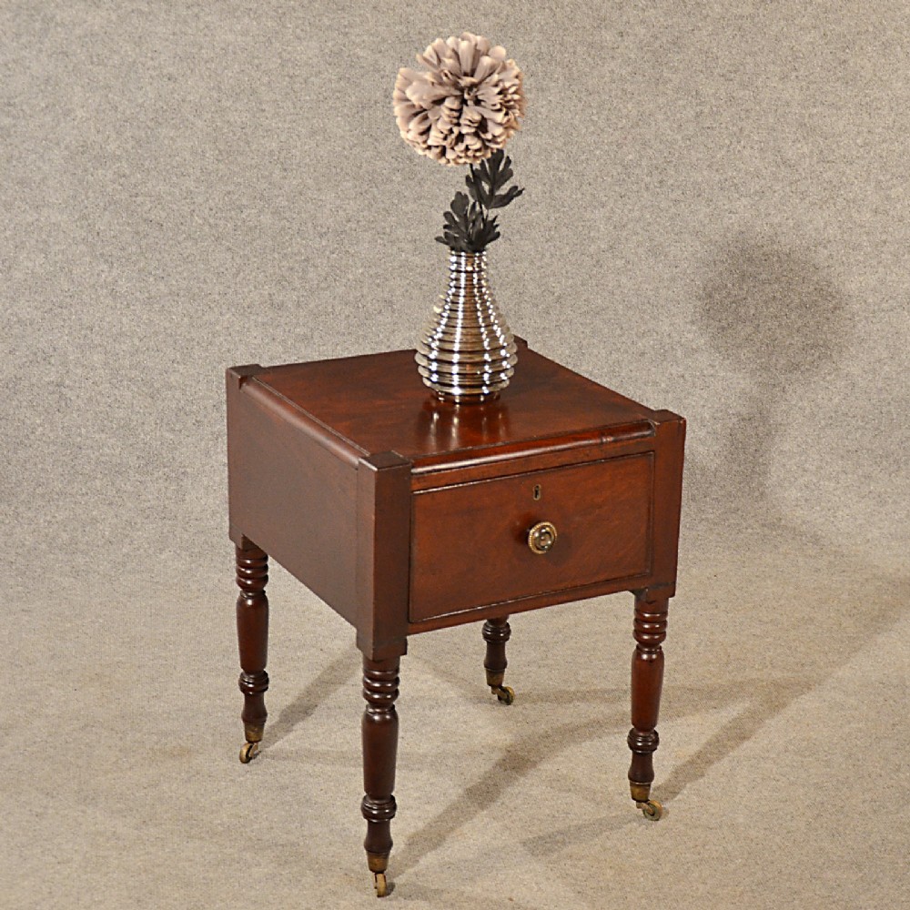 Antique Side Bedside Table Small Cabinet Georgian English Mahogany c1800