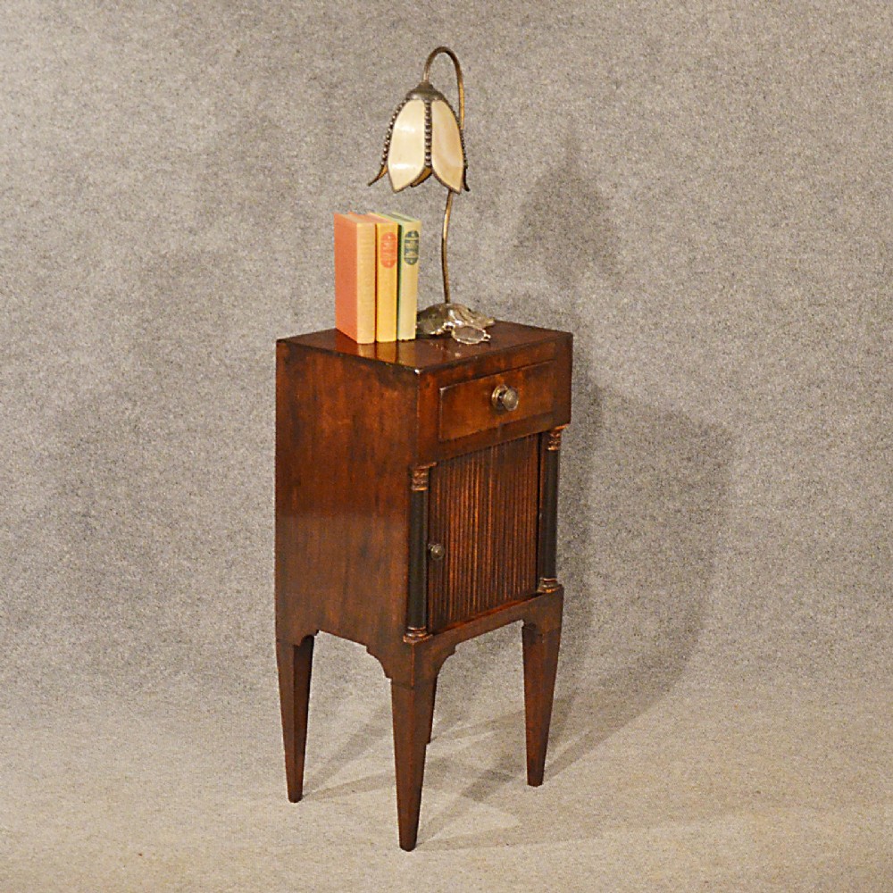 Antique Small Side Cabinet Bedside Stand Quality Mahogany English Regency c1820
