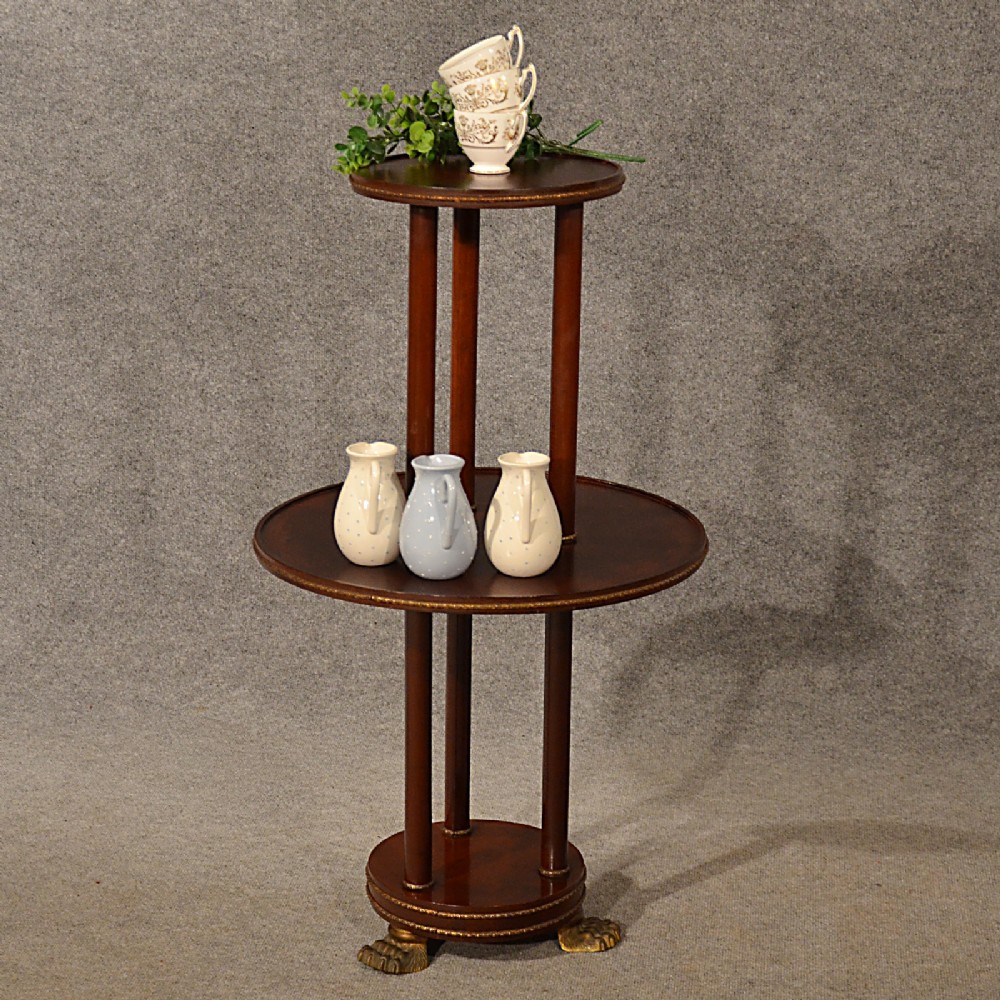 Antique Display Table Dumb Waiter Jardiniere Stand Torchere Empire Style c1880
