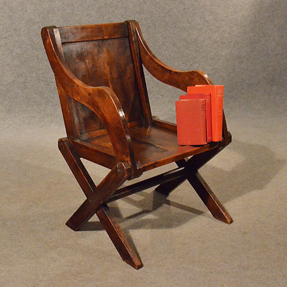 Antique Oak Glastonbury Study Desk Elbow Country Chair Quality Armchair c1900
