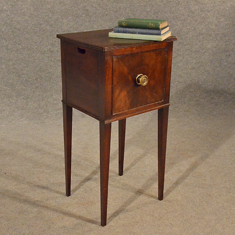 Antique Small Side Cabinet Bedside Lamp Stand Pot Cupboard English Regency c1820