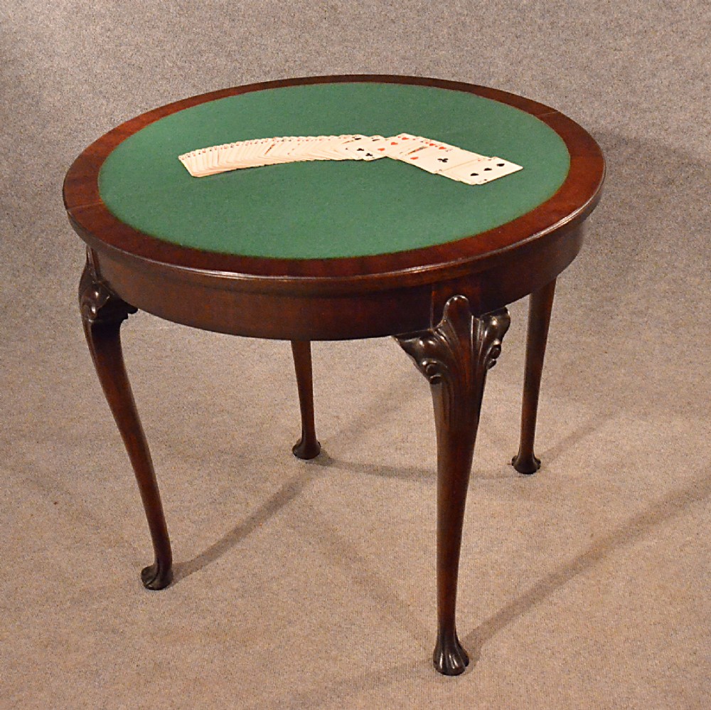 Antique Table Card Games Tea Sofa Hall Folding Demi Lune English Victorian c1890