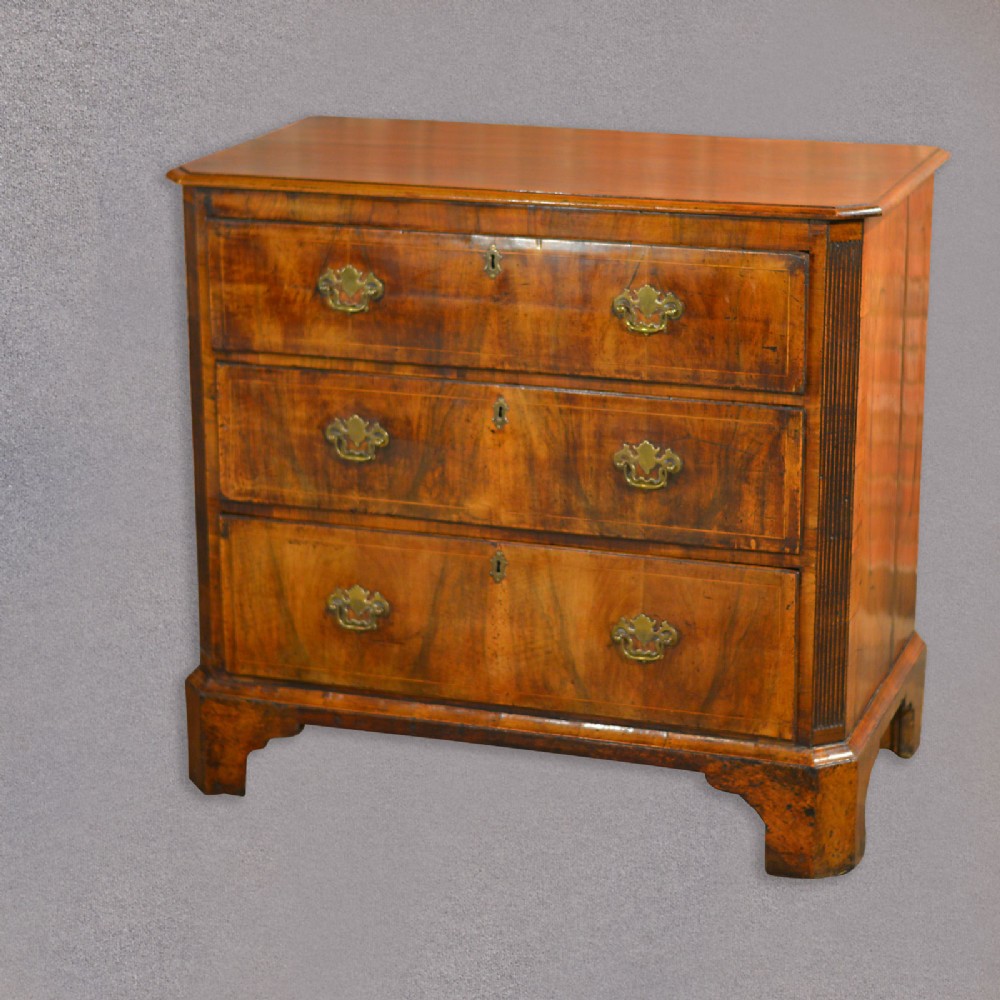 Antique Chest of Drawers, English Walnut Mid Georgian Tallboy, c.1750