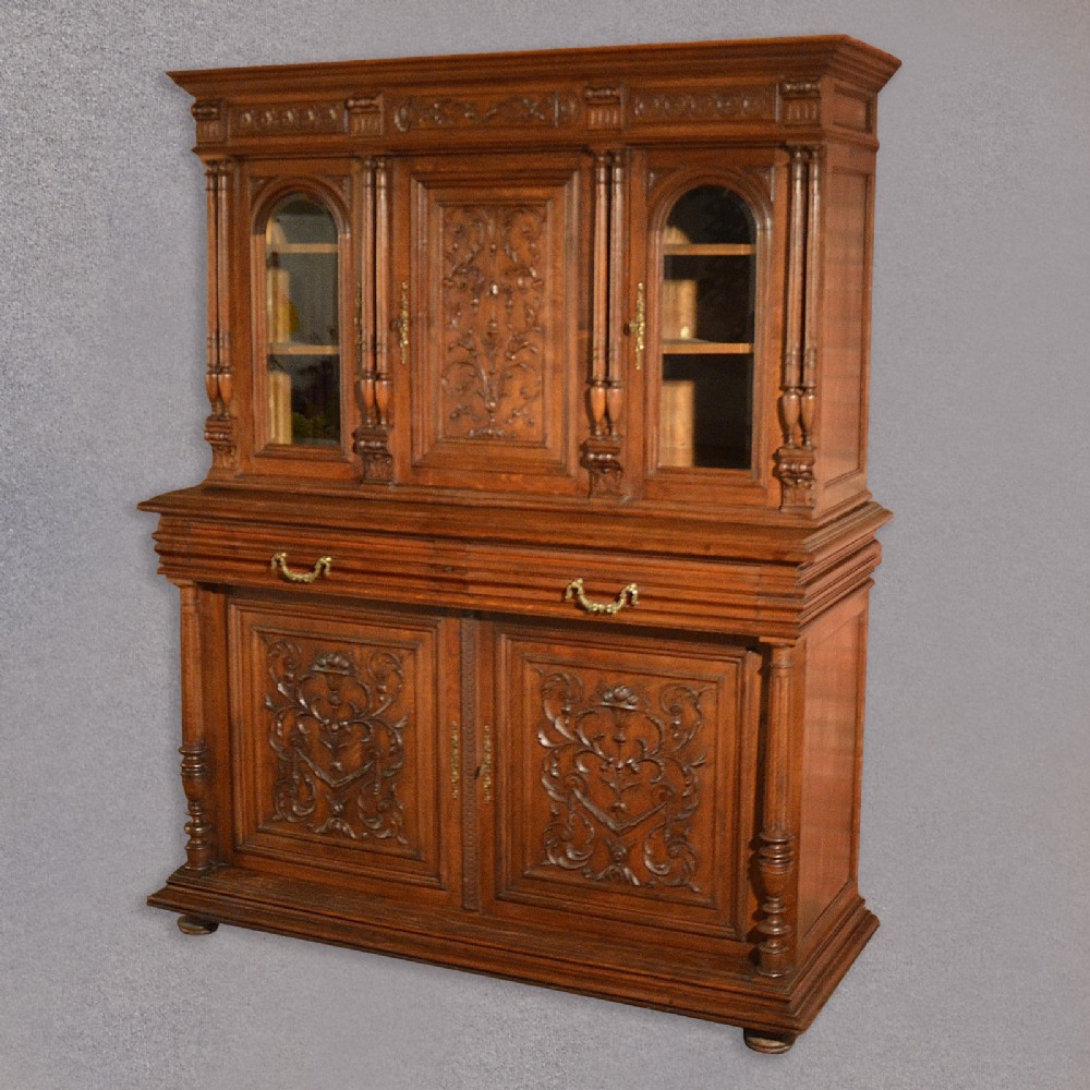 Antique European Oak Sideboard, Dresser, Credenza, Buffet, 19th Century, c.1870