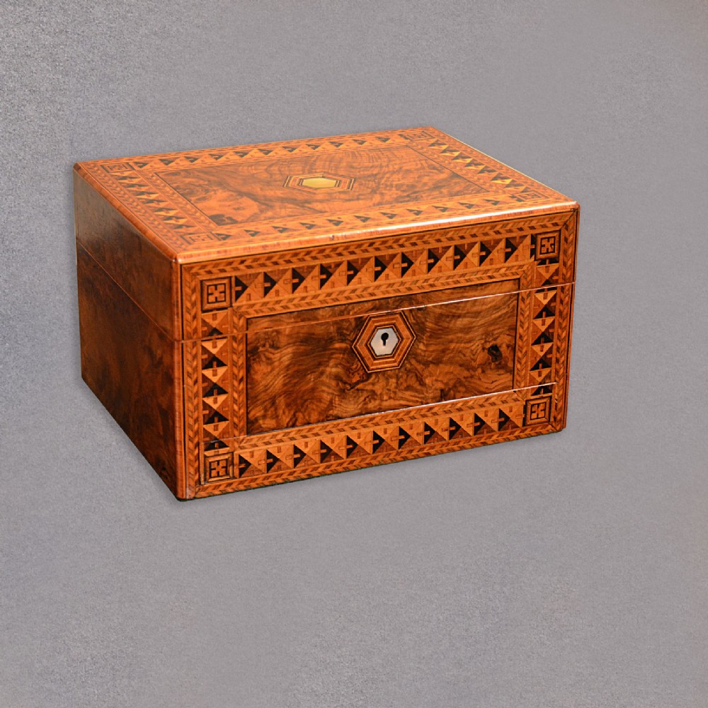 Antique Ladies Dressing Box, Vanity Case, Inlaid Cabinet, Victorian