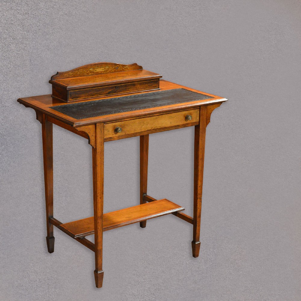 Antique Lady's Writing Desk, Rosewood, English Hall Console Table c.1910