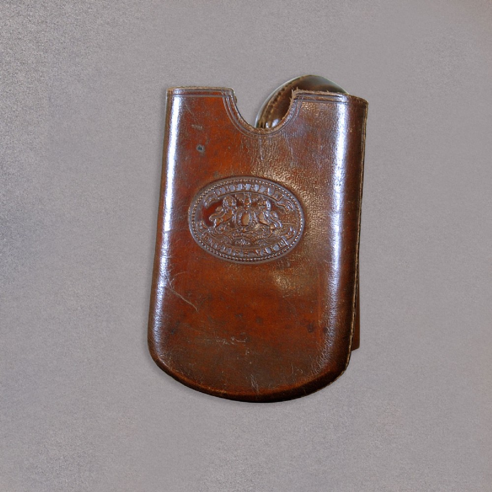 Antique Leather Cigar Case, Sleeve, Box, Victorian c.1900