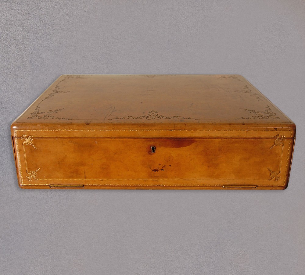 Antique Leather Stationery Box, A. Forster, Wien, Writing, Communication Case