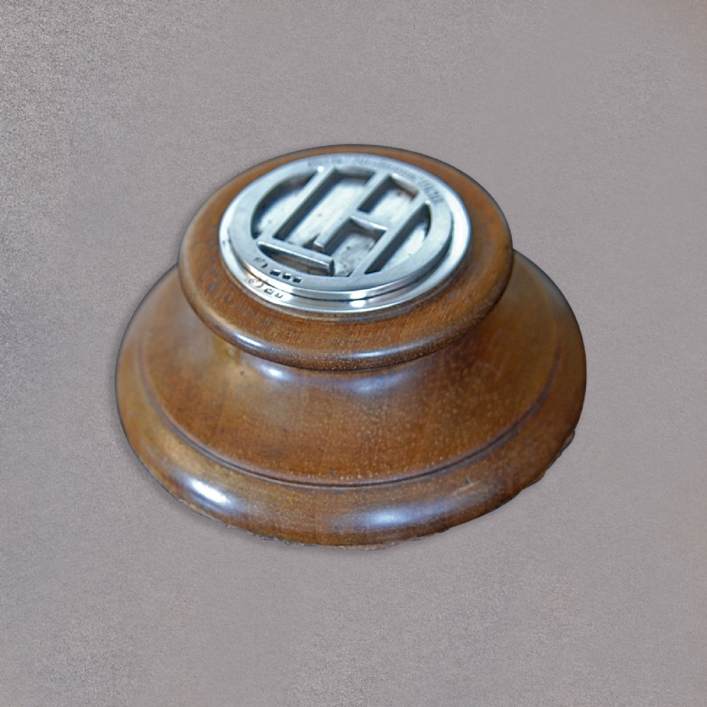 Antique Paperweight Desk Ornament Automotive Racing Overtones 1918 Nickums 1920