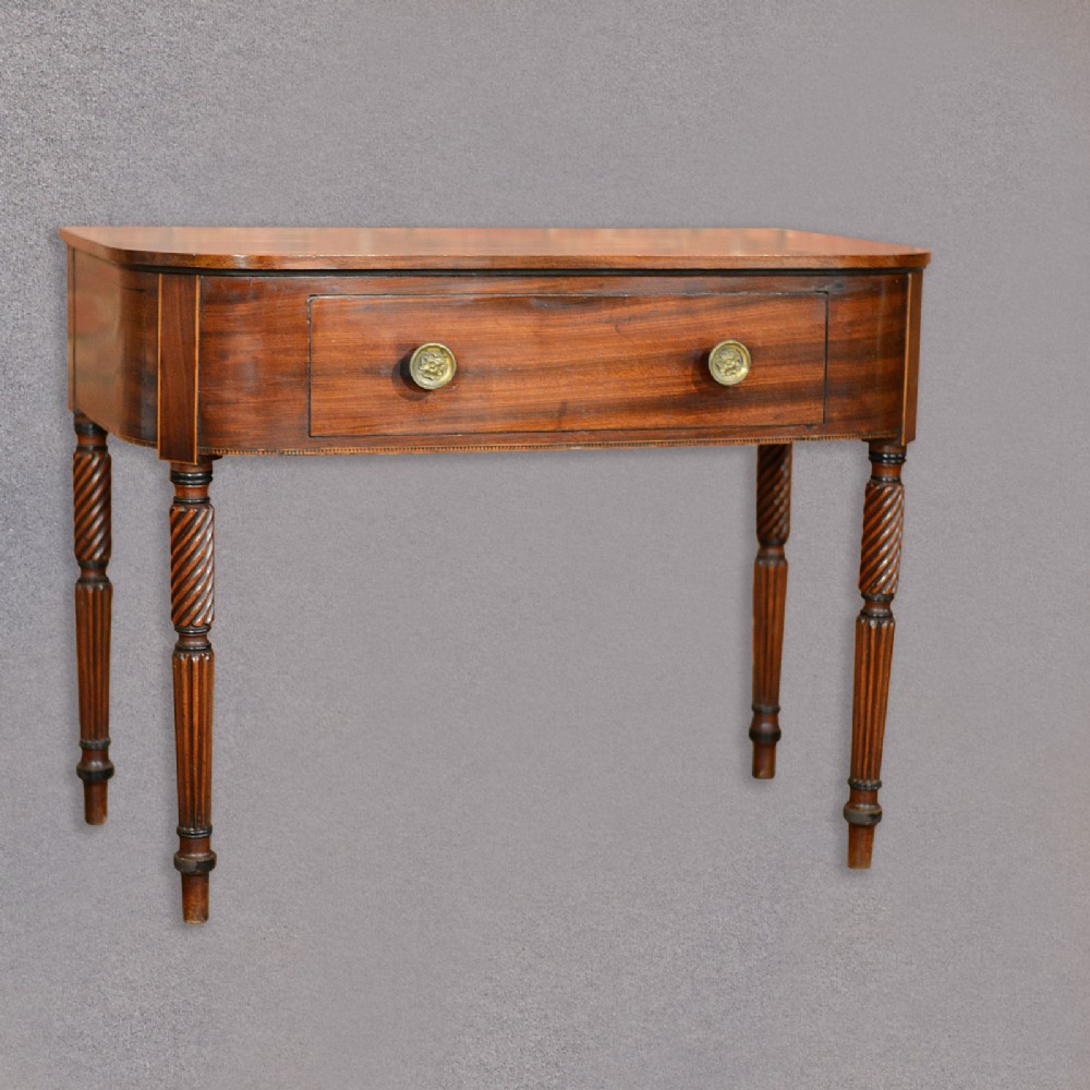 Antique Regency Side Table, Mahogany Console Desk, English, Library, Hall c.1830