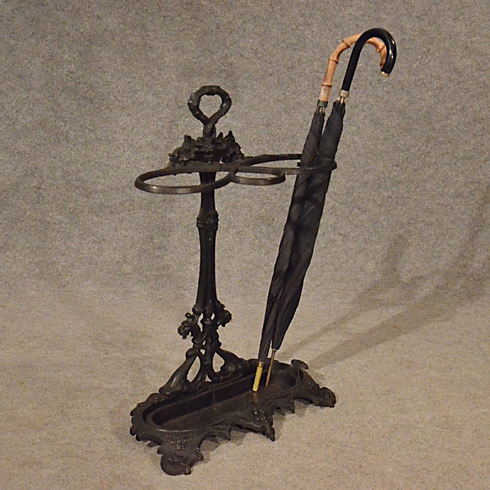 Antique Cast Iron Stick Umbrella Hall Stand Quality English Victorian c1880