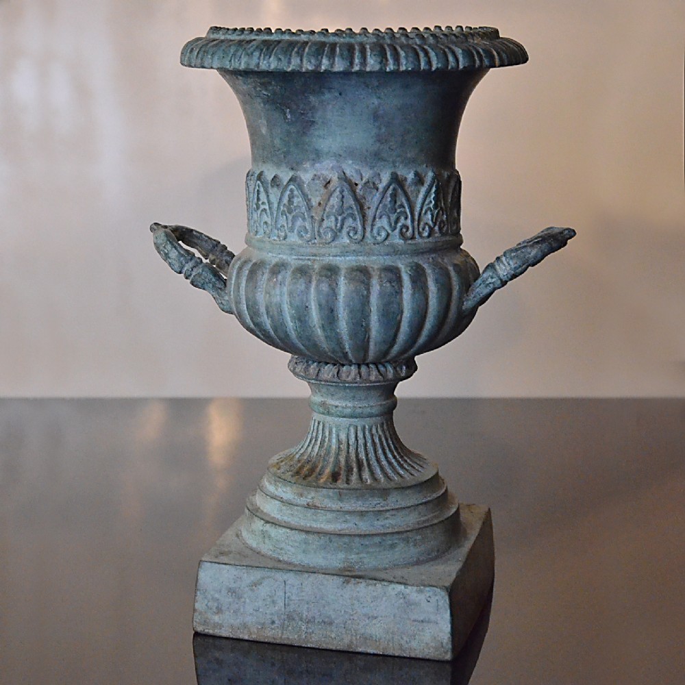 Antique Bronze Baluster Vase Flower Urn Victorian Garden Pot c1900