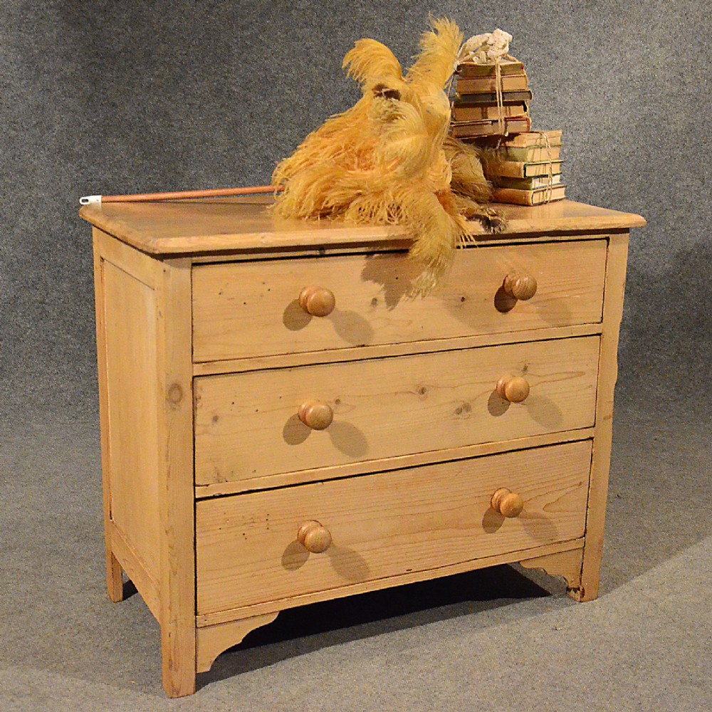 Antique Pine Small Chest of Drawers Quality Original English Victorian c1900