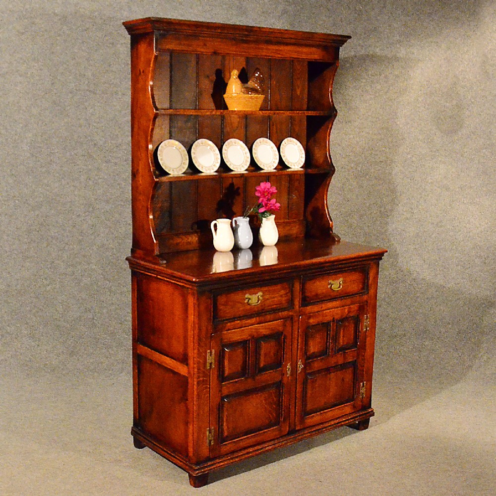 Antique Welsh Kitchen Dresser Superior Solid Oak Top Quality Edwardian c1910