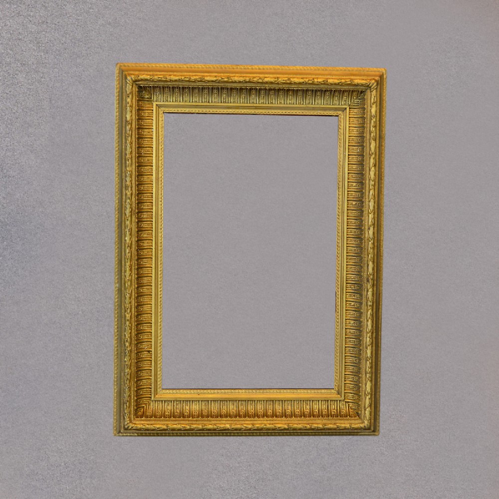 Antique Gilt Gesso Picture Frame, Victorian, London Maker Praat & Polak c1880