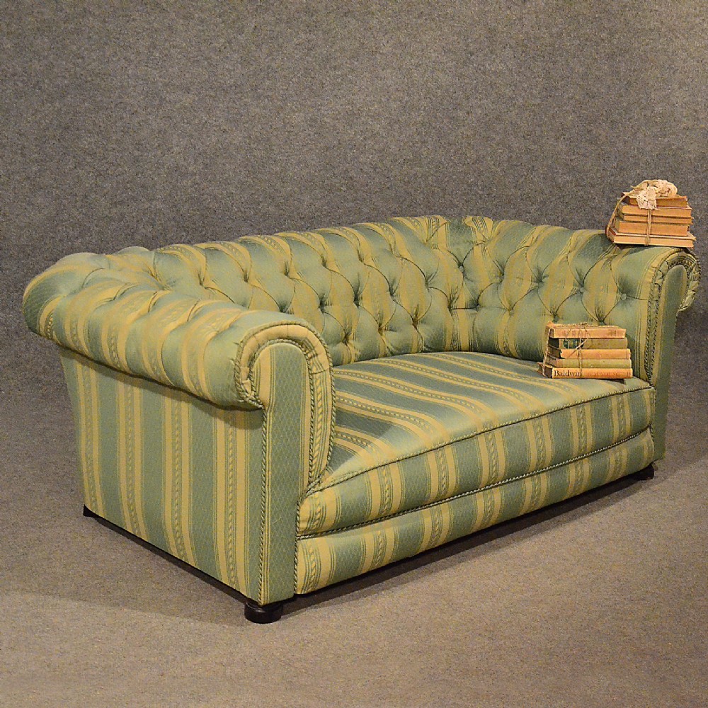 Antique Sofa Chesterfield Couch Settee Original English Victorian c1900