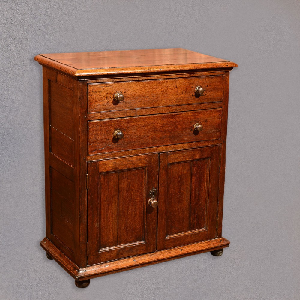 Antique Linen Press Cupboard, English Oak Cabinet, Late Georgian Kitchen c.1800