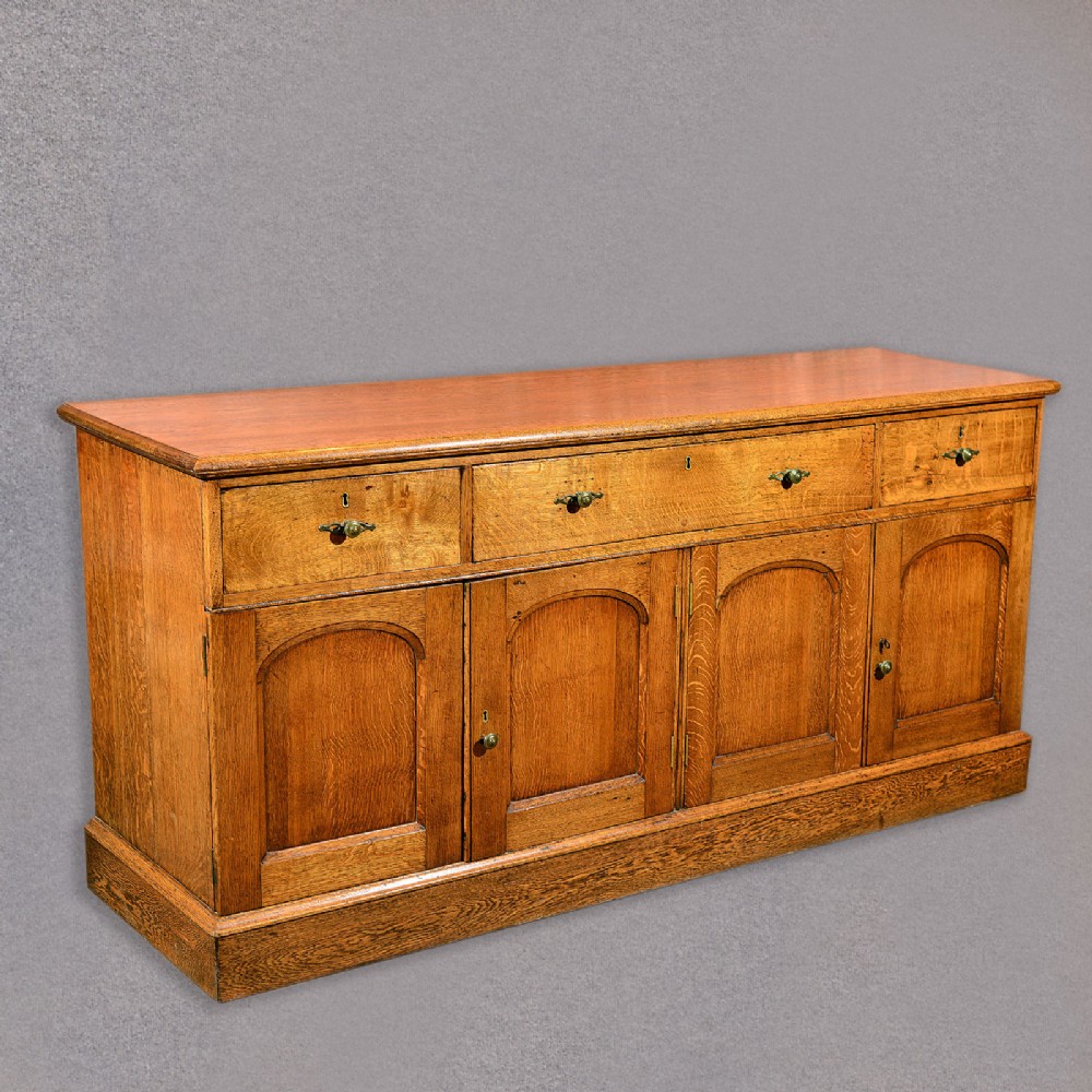 Antique Sideboard, Victorian, English Oak, Dresser Base, Country Kitchen, c1900