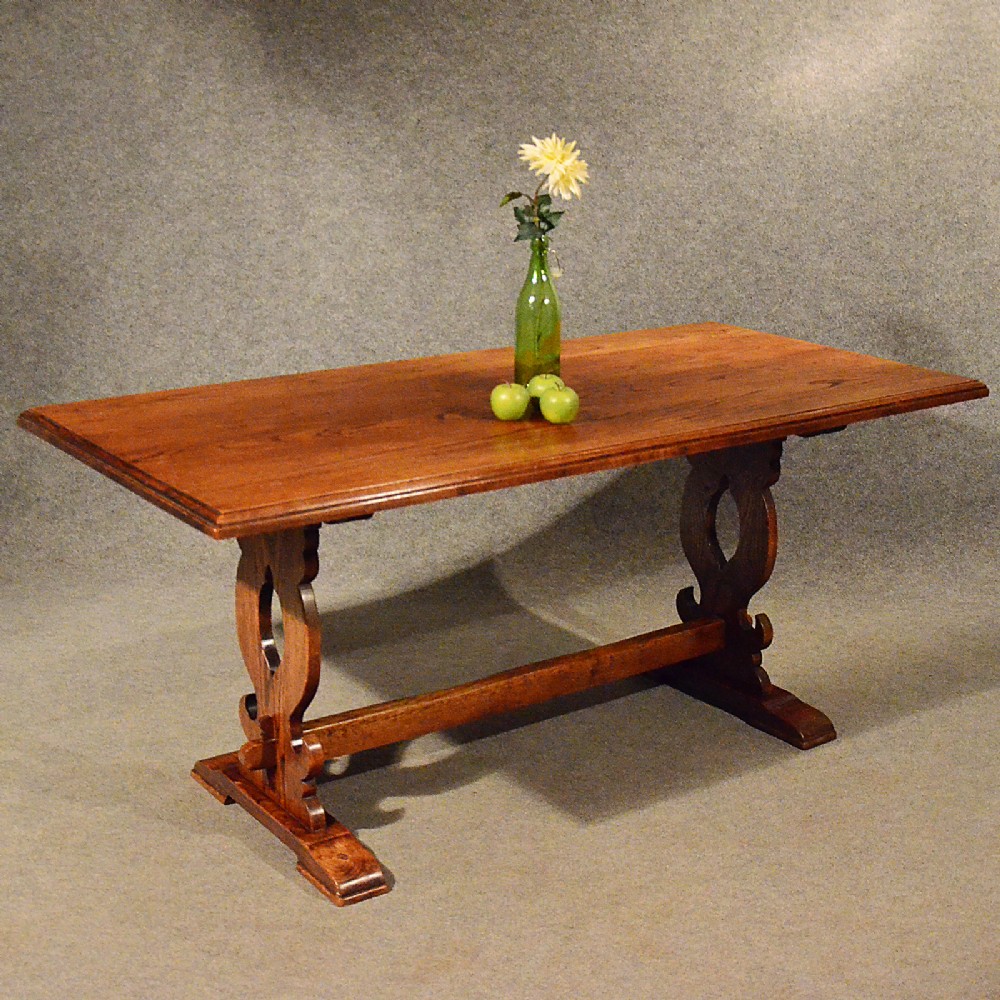 Antique Elm Kitchen Dining Refectory Table Quality 8 Seater Edwardian c1910
