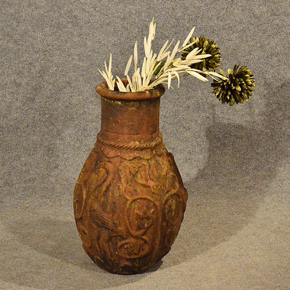 Antique Vintage Terracotta Baluster Vase Flower Urn Victorian Garden Pot c1880