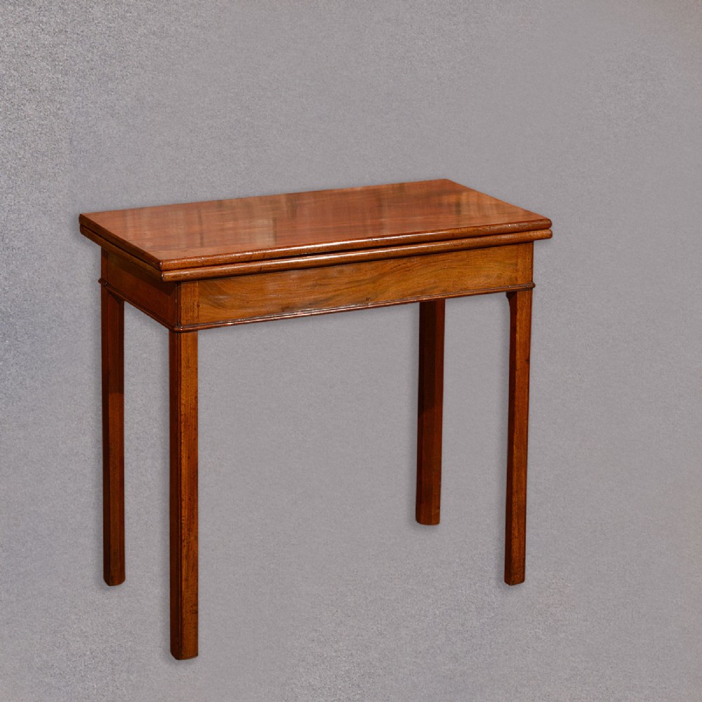 Antique Tea Table, Georgian Mahogany Fold Over Card, Side, Hall English c.1800
