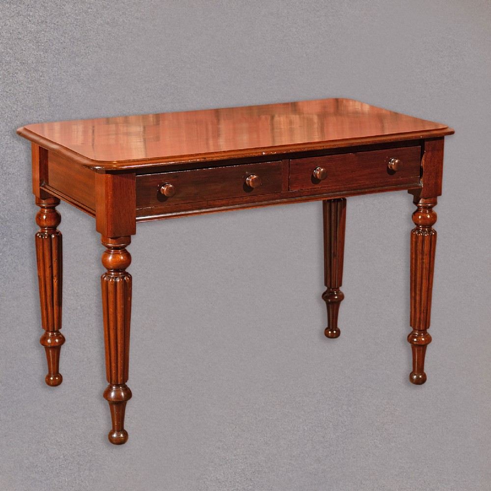Antique Writing Table, Victorian Mahogany Desk, Side, Hall, English c.1870