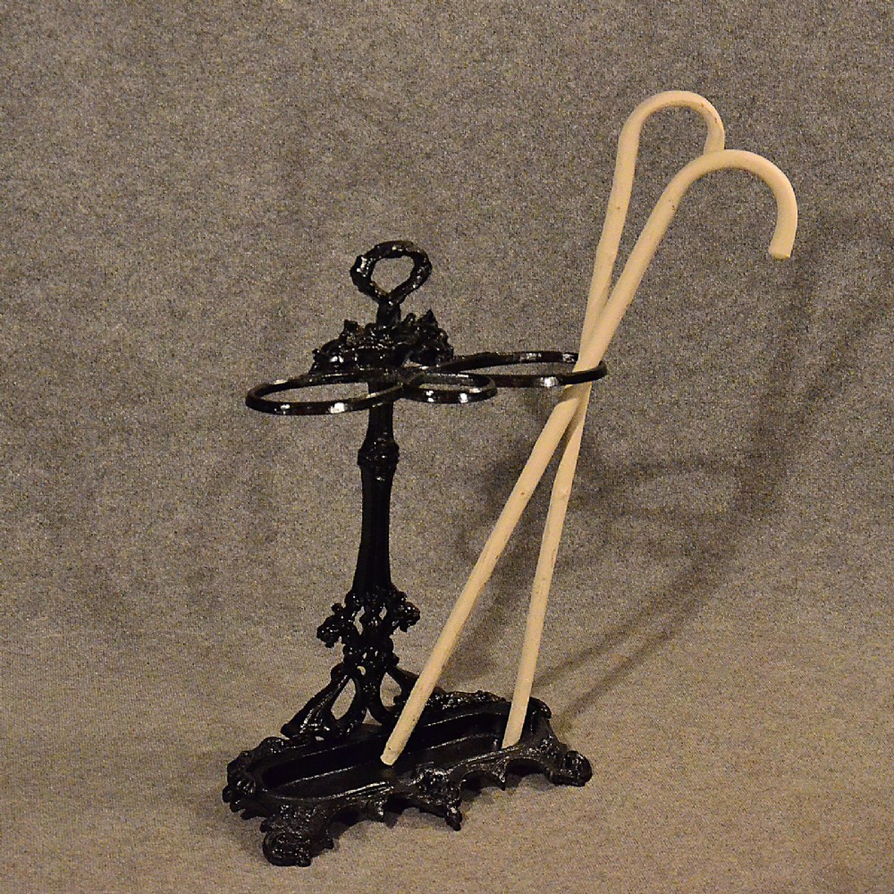 Antique Stick Umbrella Hall Stand Quality Cast Iron English Victorian c1880